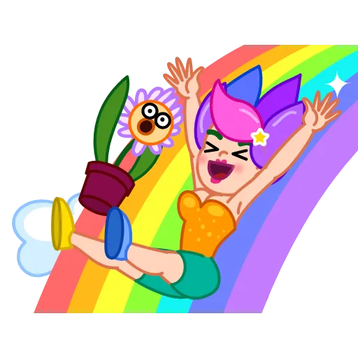 🌈 Стикер «Rainbow Girl» для Telegram