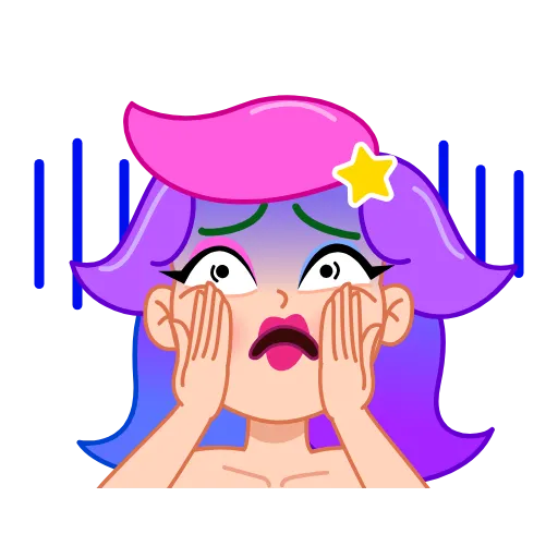 😱 Стикер «Rainbow Girl» для Telegram