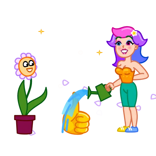 👍 Стикер «Rainbow Girl» для Telegram