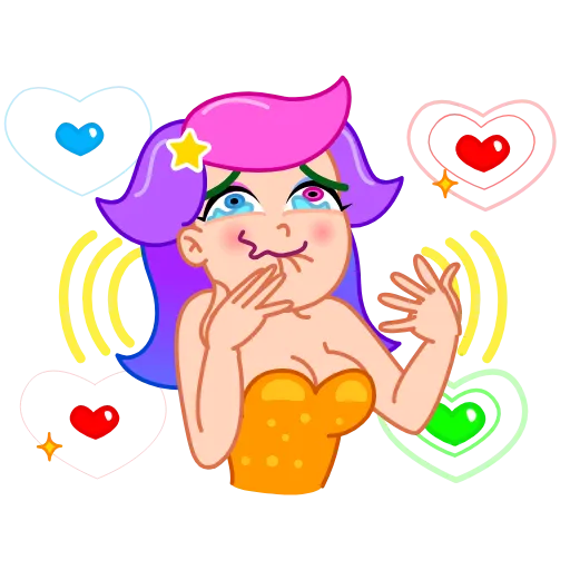 💗 Стикер «Rainbow Girl» для Telegram
