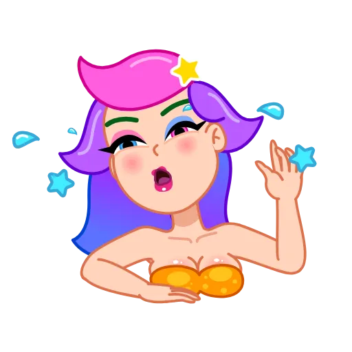 Стикерпак Rainbow Girl для Telegram