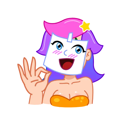 🥲 Стикер «Rainbow Girl» для Telegram