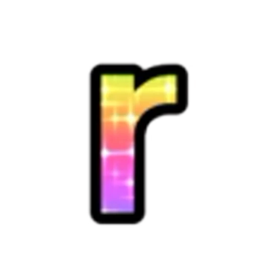 🔡 Эмодзи «Rainbow Glitter Font» для Telegram