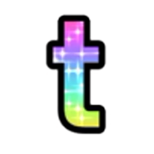 🔡 Эмодзи «Rainbow Glitter Font» для Telegram