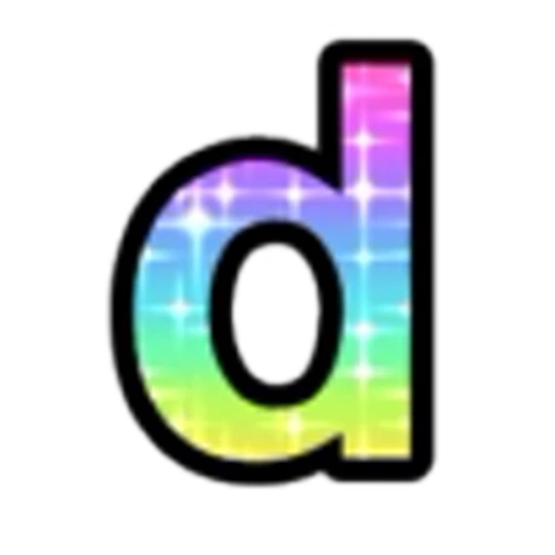 🔡 Эмодзи «Rainbow Glitter Font» для Telegram