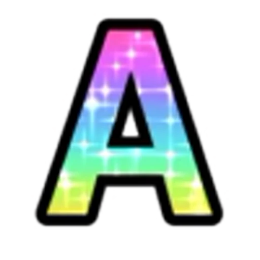Стикерпак Rainbow Glitter Font для Telegram