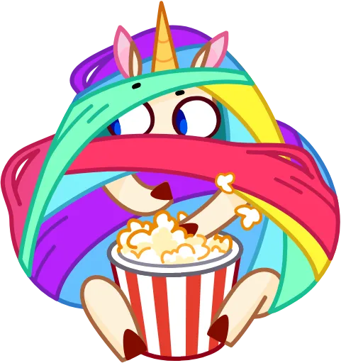 🍿 Стикер «Rainicorn» для Telegram