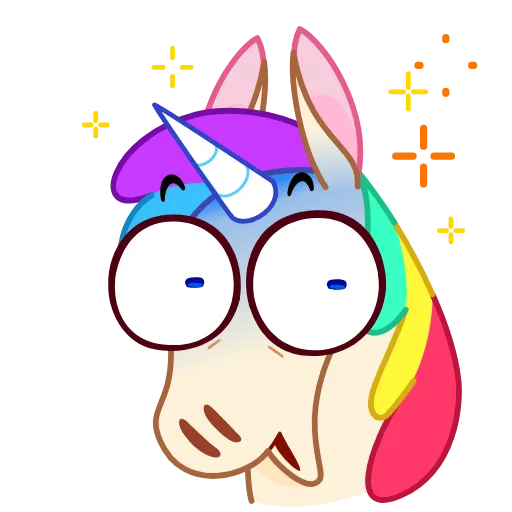 😨 Стикер «Rainicorn» для Telegram