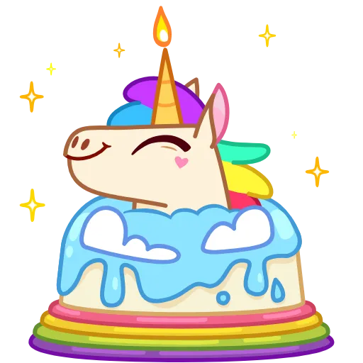 😋 Стикер «Rainicorn» для Telegram