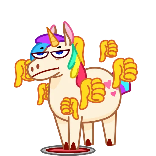 👎 Стикер «Rainicorn» для Telegram