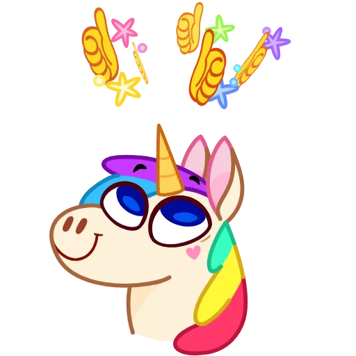 👍 Стикер «Rainicorn» для Telegram