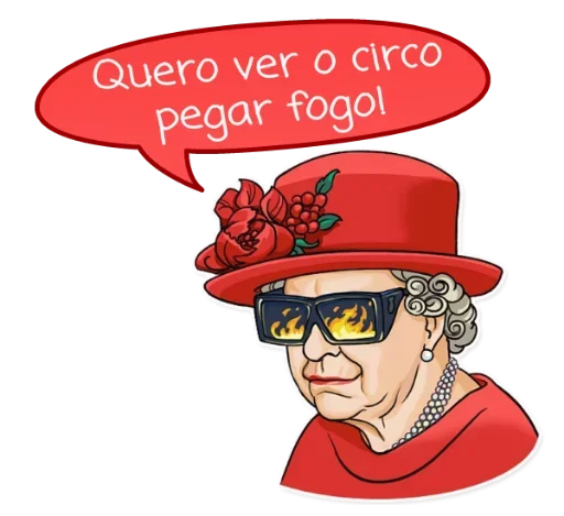 😎 Стикер «Rainha Elizabeth» для Telegram