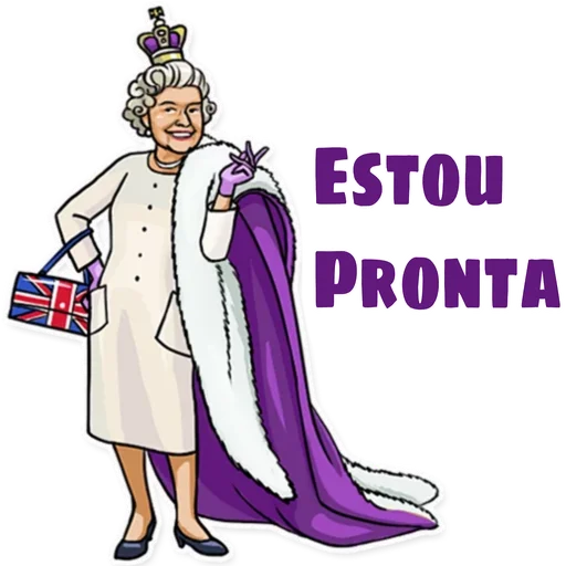 👍 Стикер «Rainha Elizabeth» для Telegram