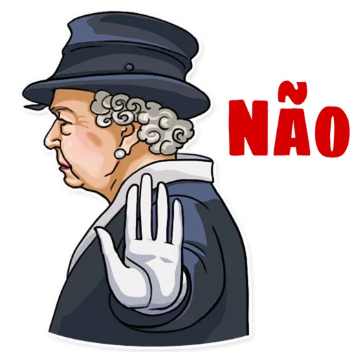 👎 Стикер «Rainha Elizabeth» для Telegram