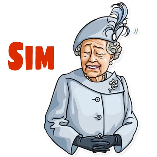 👍 Стикер «Rainha Elizabeth» для Telegram