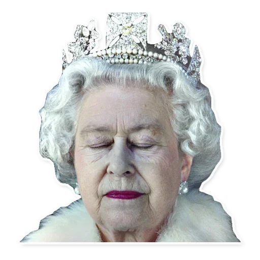 😵 Стикер «Rainha Elizabeth» для Telegram