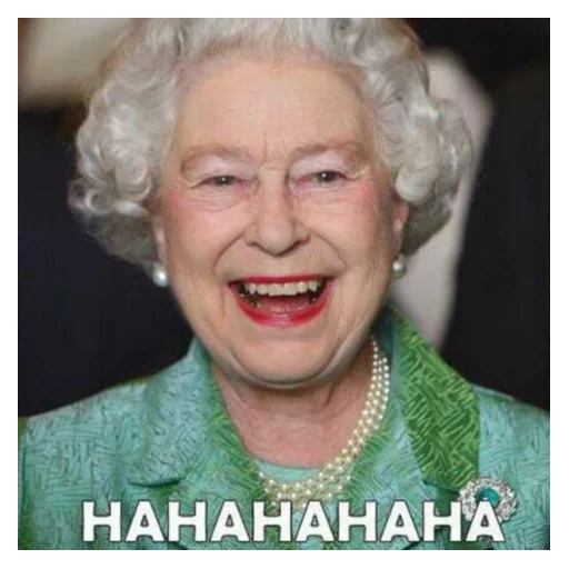 😂 Стикер «Rainha Elizabeth» для Telegram