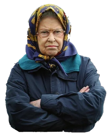🤨 Стикер «Rainha Elizabeth» для Telegram