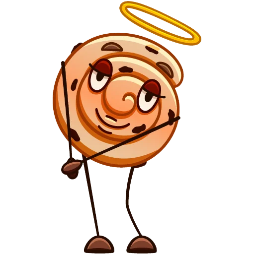 😇 Стикер «Булочка с изюмом» для Telegram