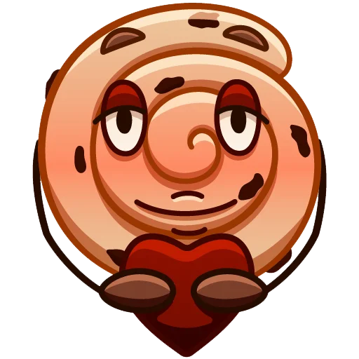 ❤️ Стикер «Булочка с изюмом» для Telegram