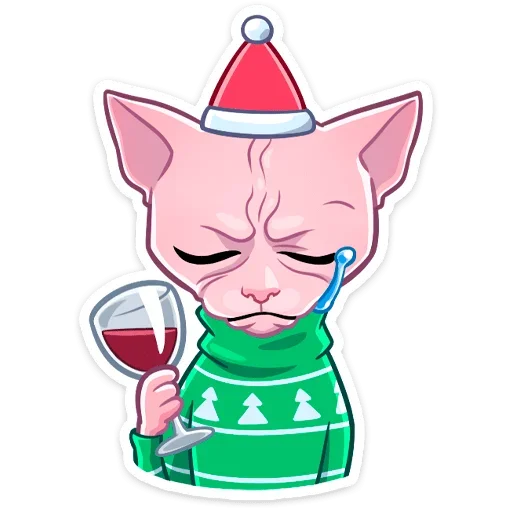 🍷 Стикер «Нарядный Рамзес» для Telegram