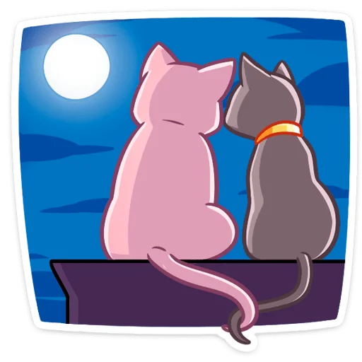 🌖 Стикер «Рамзес и Клео» для Telegram