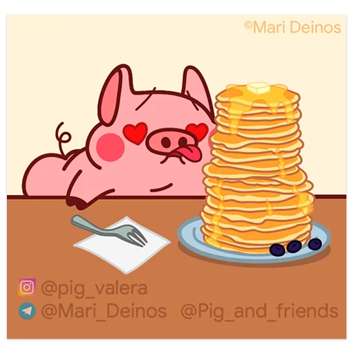 🥞 Стикер «Random Pig Valera» для Telegram