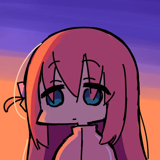 😐 Стикер «Bocchi the Rock! ?» для Telegram