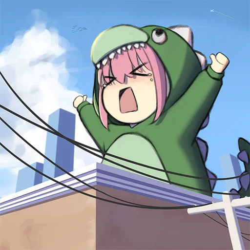🦖 Стикер «Bocchi the Rock! ?» для Telegram