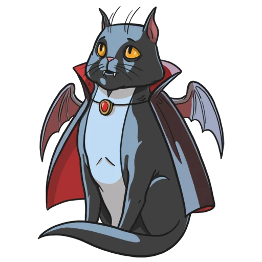 🧛 Стикер «Random funny cats» для Telegram