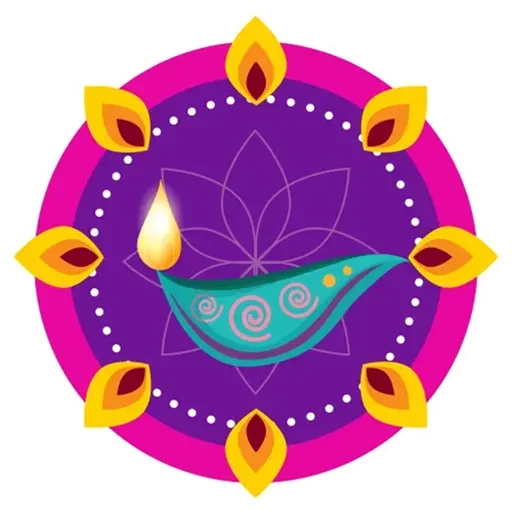 🪔 Стикер «Rangoli (alpona)» для Telegram