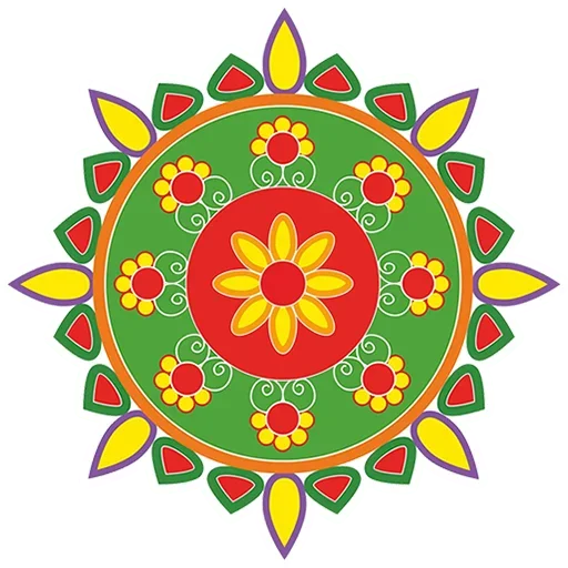 🎨 Стикер «Rangoli (alpona)» для Telegram