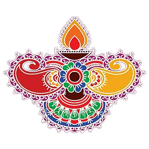 🪔 Стикер «Rangoli (alpona)» для Telegram