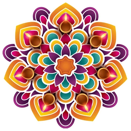 🪔 Стикер «Rangoli (alpona)» для Telegram