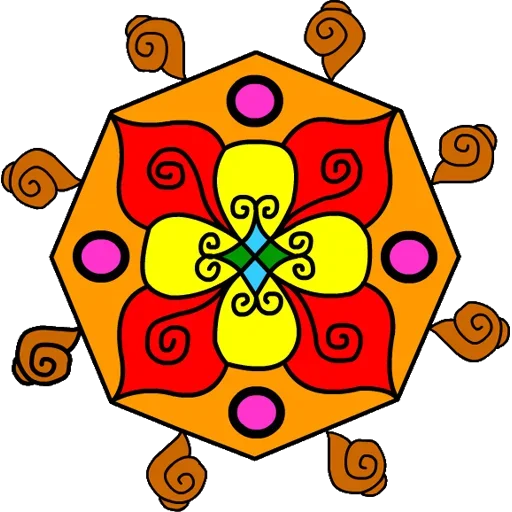 🎨 Стикер «Rangoli (alpona)» для Telegram