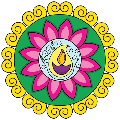 🪔 Стикер «Rangoli (alpona)» для Telegram