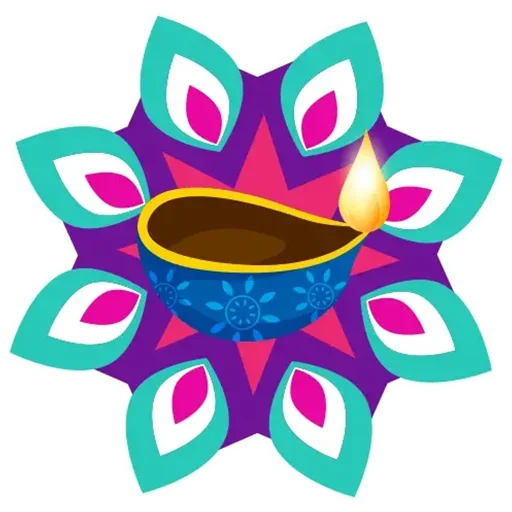 🪔 Стикер «Rangoli (alpona)» для Telegram