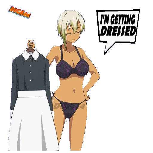 👗 Стикер «My First Girlfriend Is a Gal» для Telegram