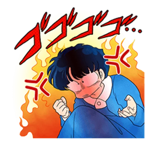 👿 Стикер «Ranma 1/2» для Telegram