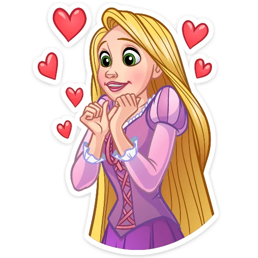 😍 Стикер «Рапунцель» для Telegram