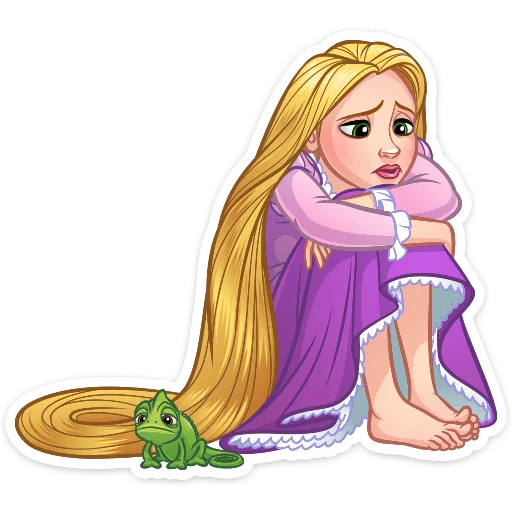 😞 Стикер «Рапунцель» для Telegram