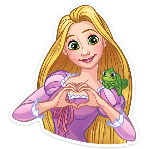 ❤️ Стикер «Рапунцель» для Telegram