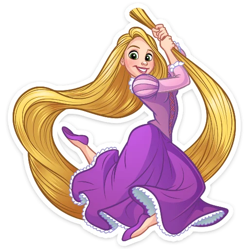 💃 Стикер «Рапунцель» для Telegram