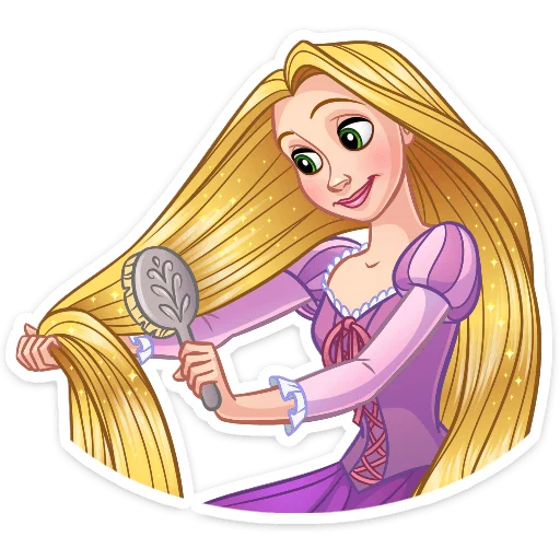 👩 Стикер «Рапунцель» для Telegram