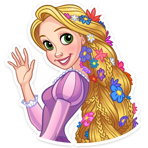 🌸 Стикер «Рапунцель» для Telegram