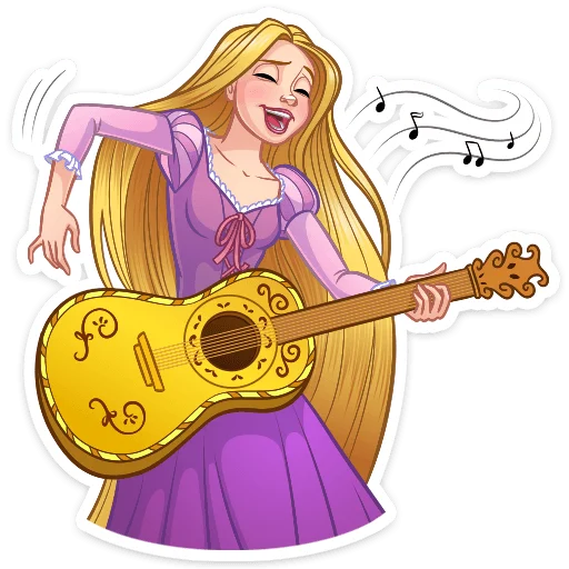 🎸 Стикер «Рапунцель» для Telegram