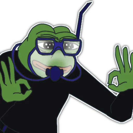 🏊 Стикер «Rare Pepe Party» для Telegram