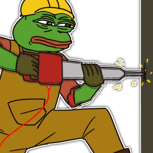 ⛑ Стикер «Rare Pepe Party» для Telegram