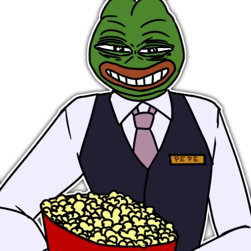 🍿 Стикер «Rare Pepe Party» для Telegram