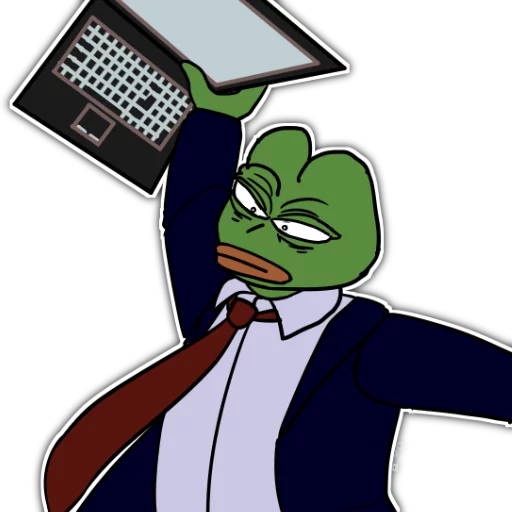 😡 Стикер «Rare Pepe Party» для Telegram